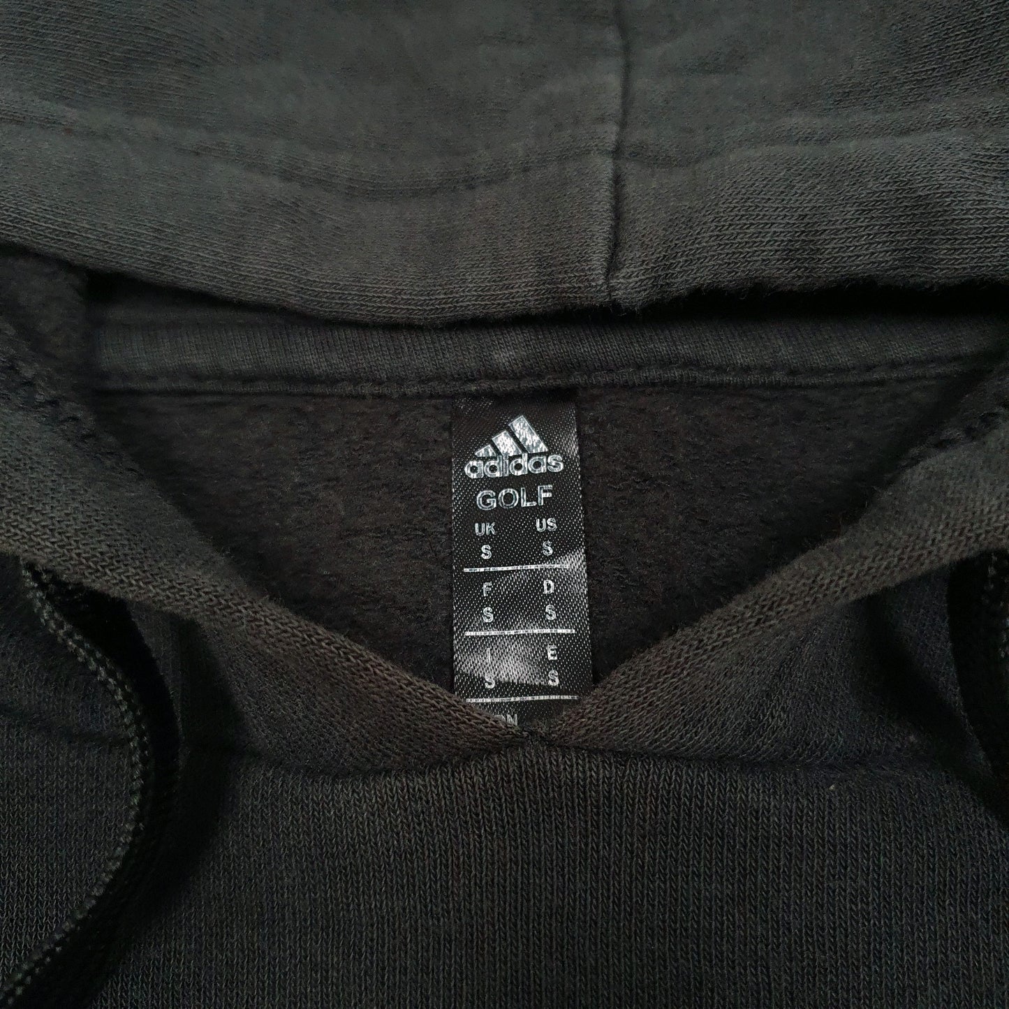 Mens Black Adidas Golf Spellout Hoodie Jumper