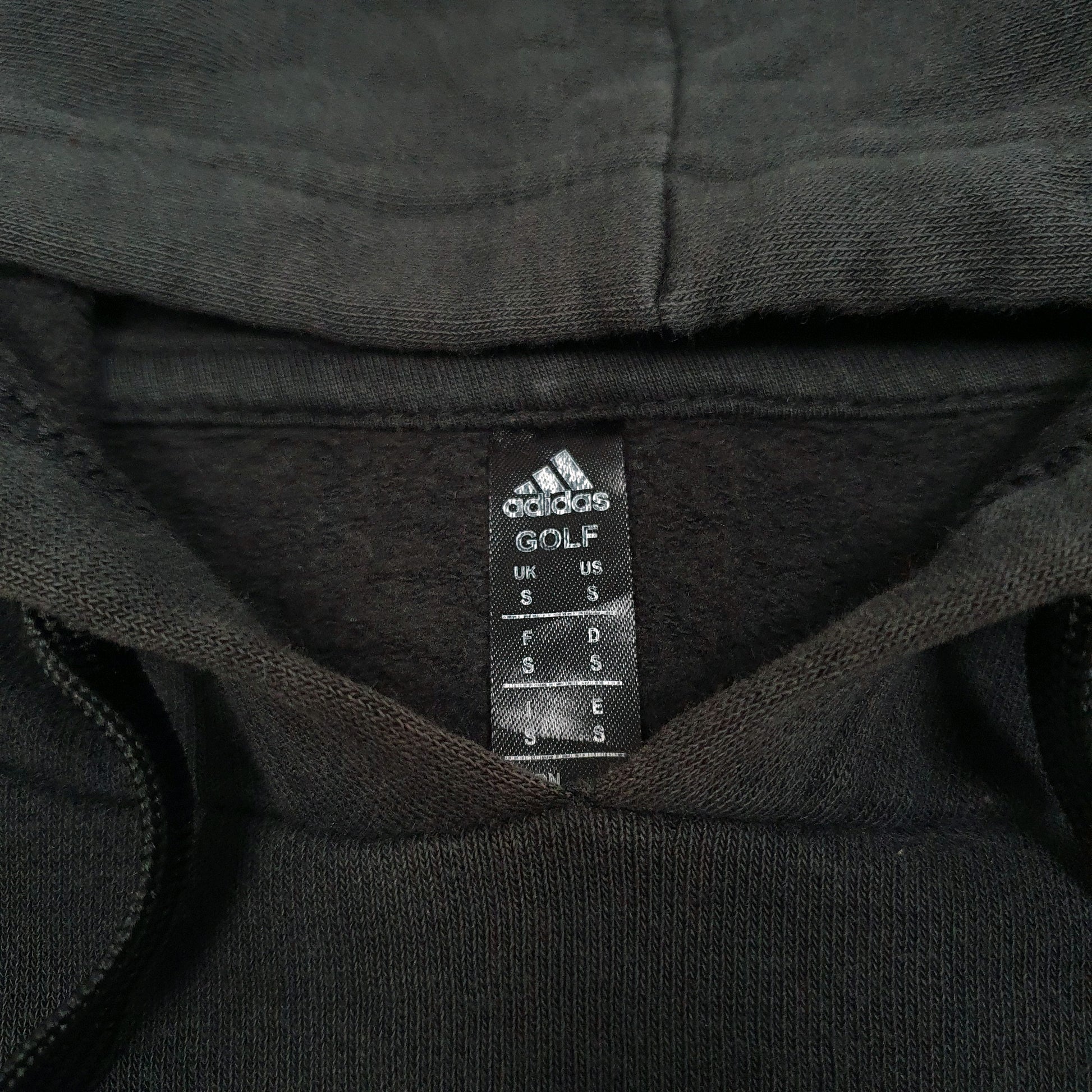 Mens Black Adidas Golf Spellout Hoodie Jumper