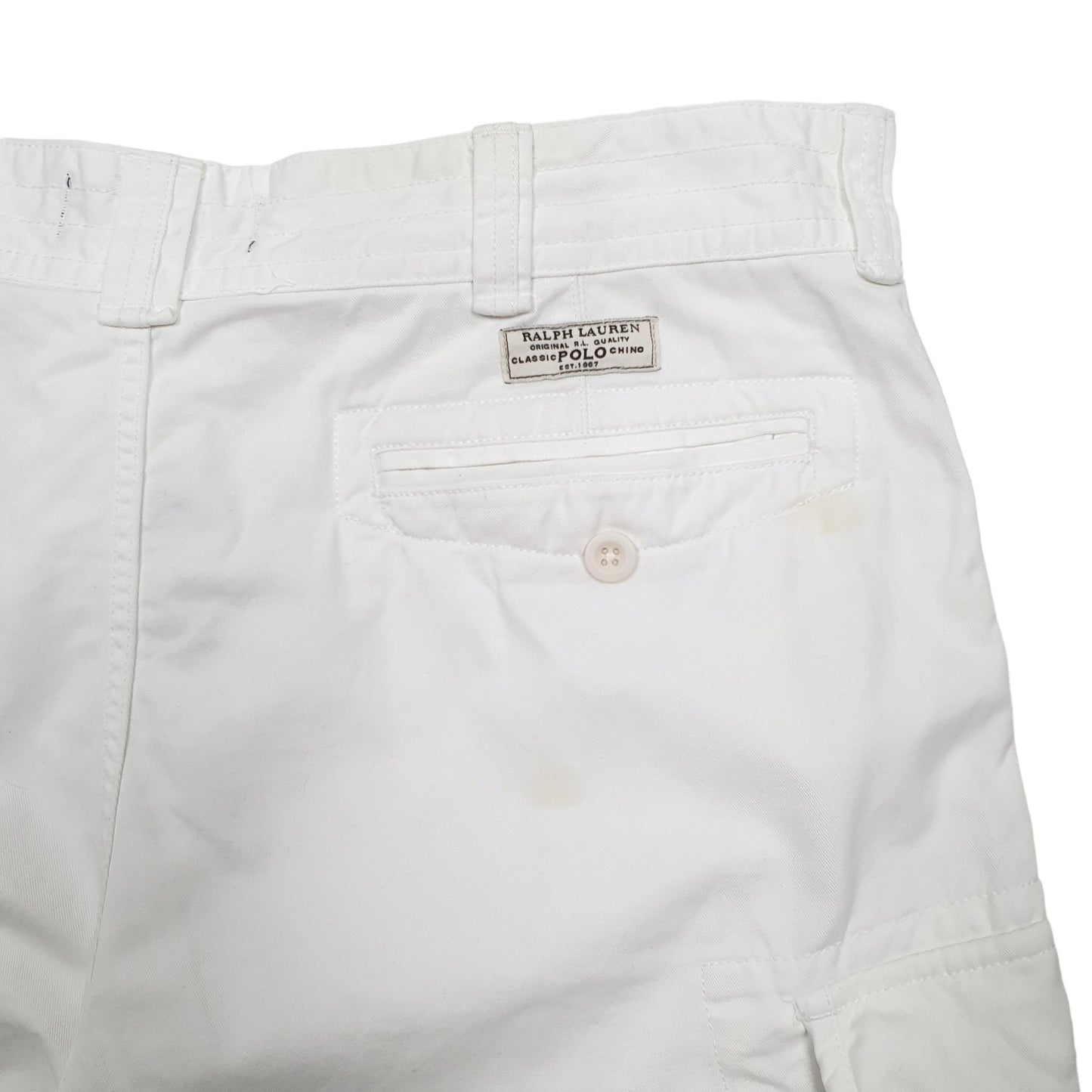 Mens White Polo Ralph Lauren  Cargo Shorts