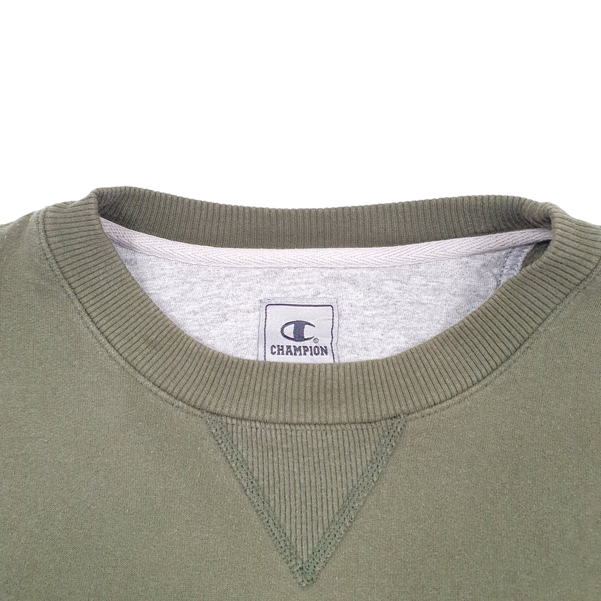 Mens Khaki Champion  Crewneck Jumper