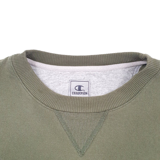 Mens Khaki Champion  Crewneck Jumper
