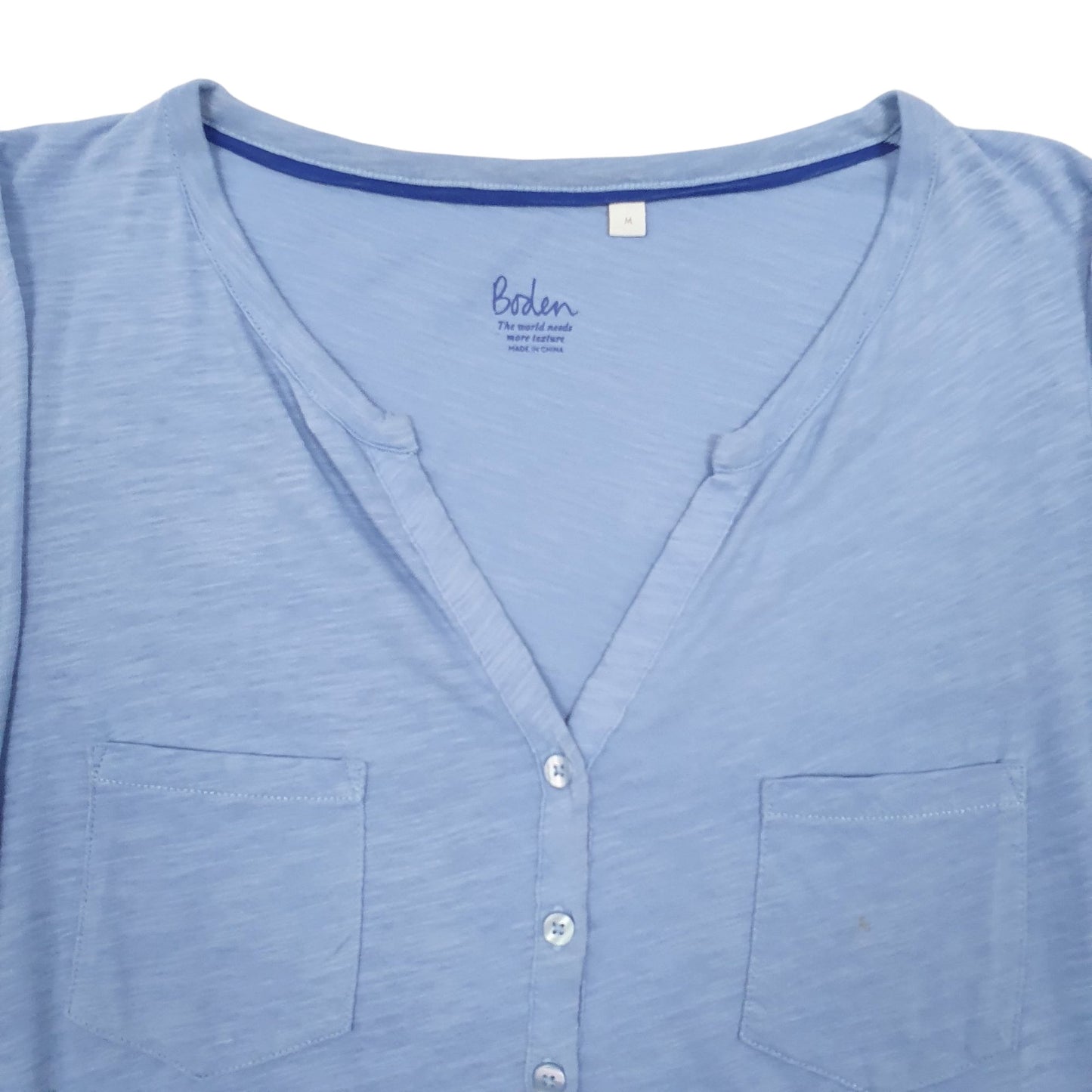 Mens Blue Boden Blouse Long Sleeve T Shirt