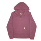 Womens Burgundy Carhartt Workwear Quarter Zip Hoodie Jumper