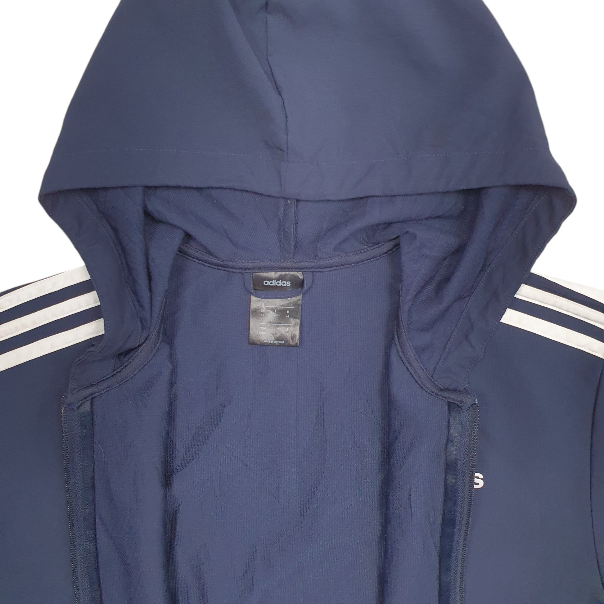 Mens Navy Adidas  Hoodie Coat