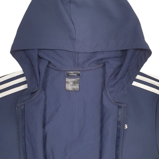 Mens Navy Adidas  Hoodie Coat