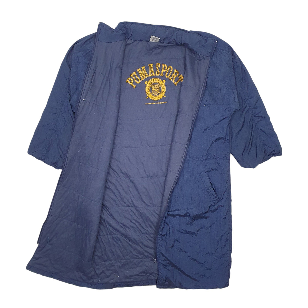 Mens Navy Puma Vintage Sport Vest Coat