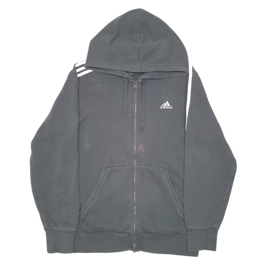Mens Black Adidas Hoodie Full Zip Jumper