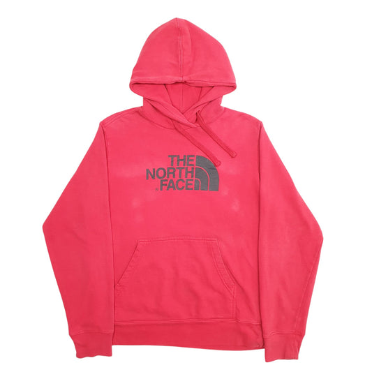 Womens Red The North Face Spellout Hoodie Jumper