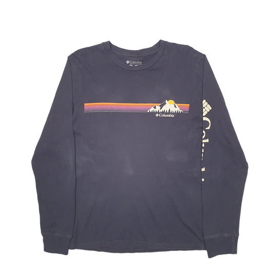 Mens Black Columbia Sportswear  Long Sleeve T Shirt