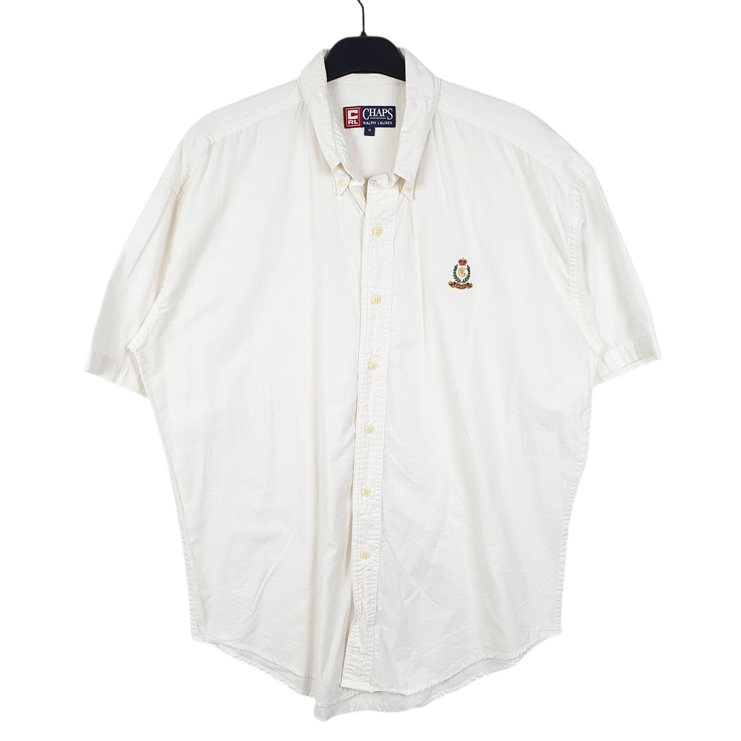 Mens Cream Ralph Lauren Crest Vintage Short Sleeve Shirt