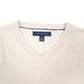 Mens Cream Tommy Hilfiger Knit V Neck Jumper