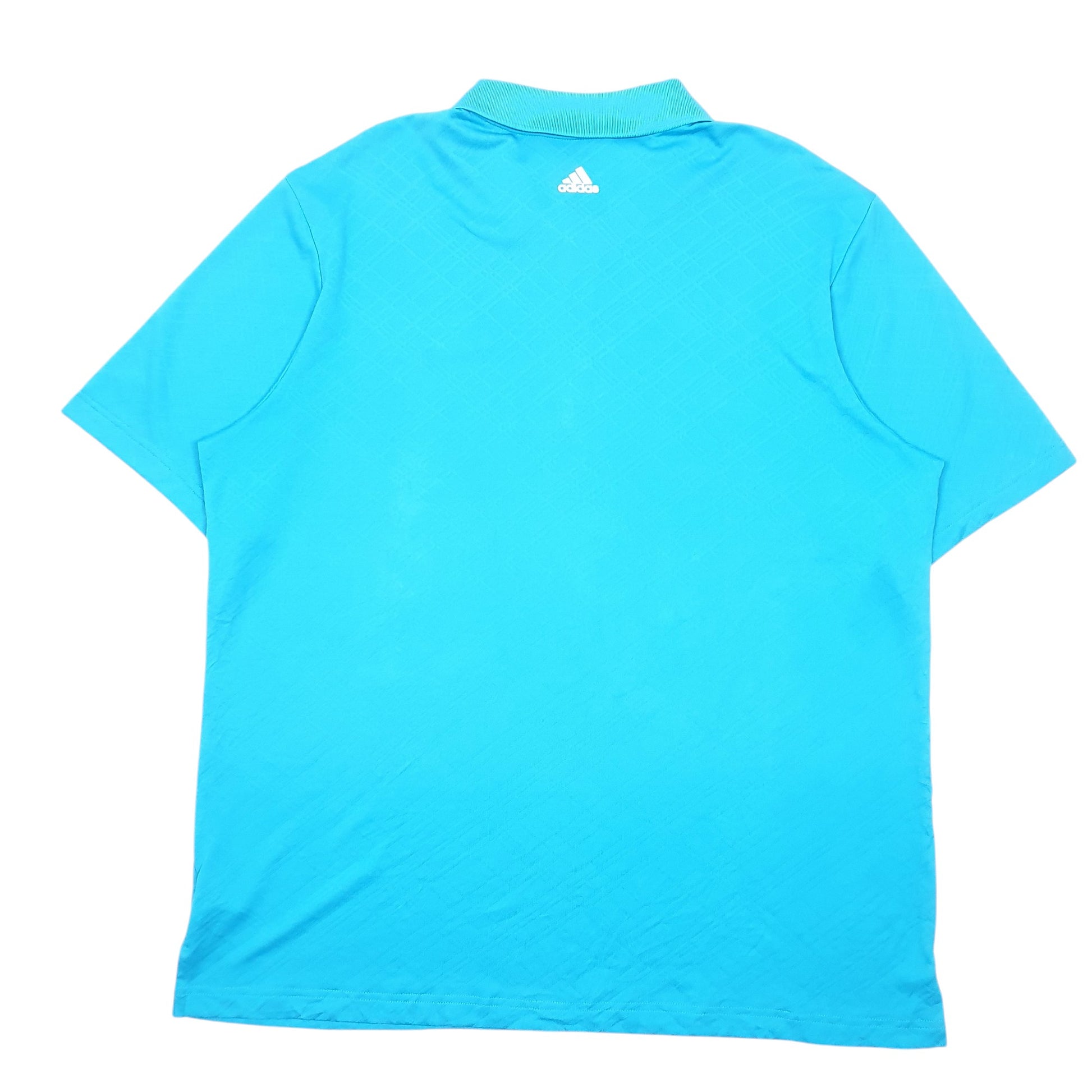 Mens Blue Adidas Active Puremotion Golf Kuali Lagoons Short Sleeve Polo Shirt