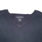 Mens Navy Nautica Knit V Neck Jumper