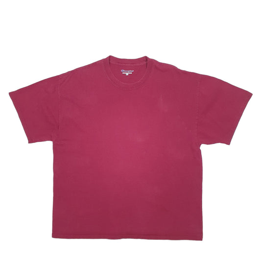 Mens Burgundy Champion  Short Sleeve T Shirt