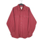 Mens Burgundy L.L.Bean Chamois Overshirt Shacket Long Sleeve Shirt