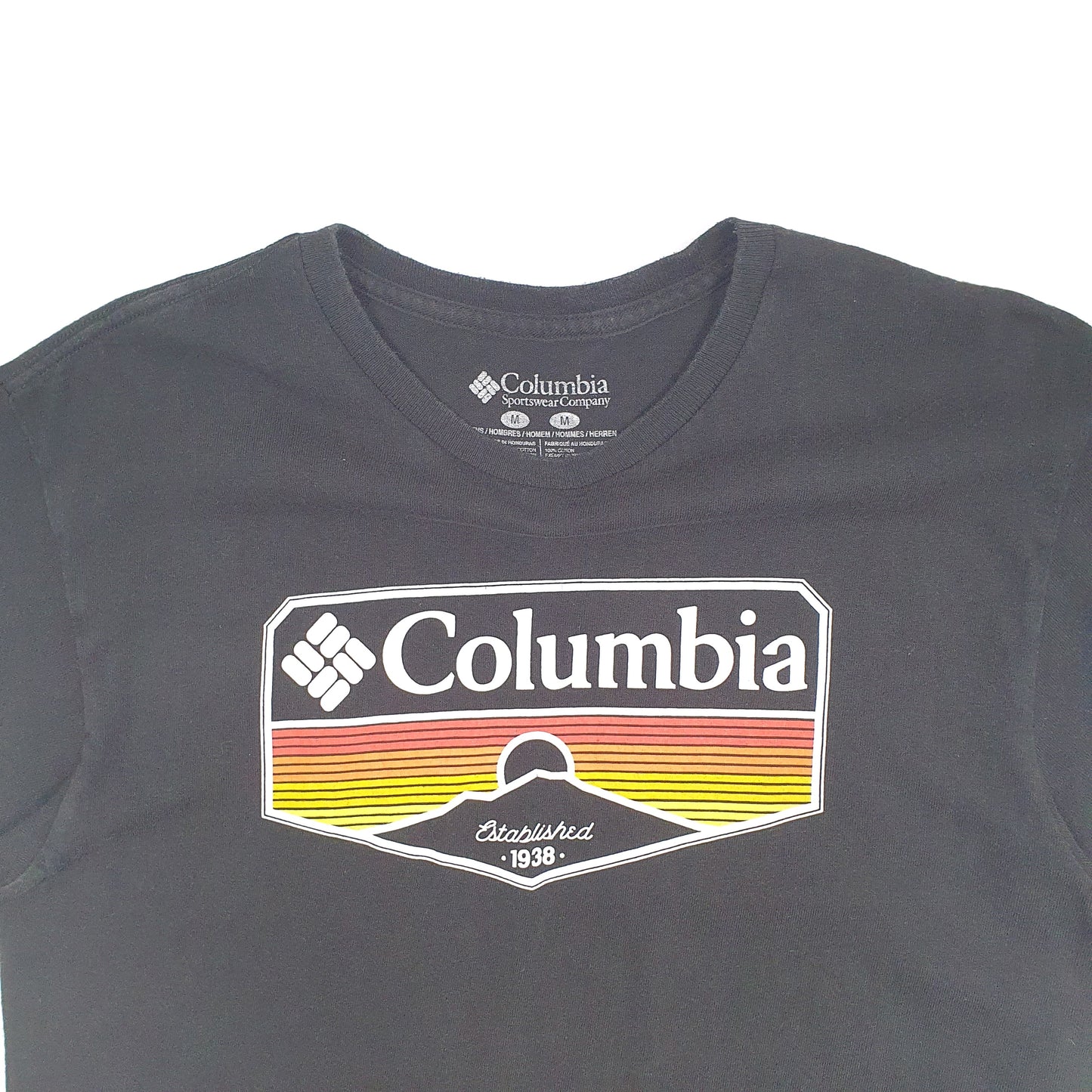 Mens Black Columbia Sportswear  Short Sleeve T Shirt