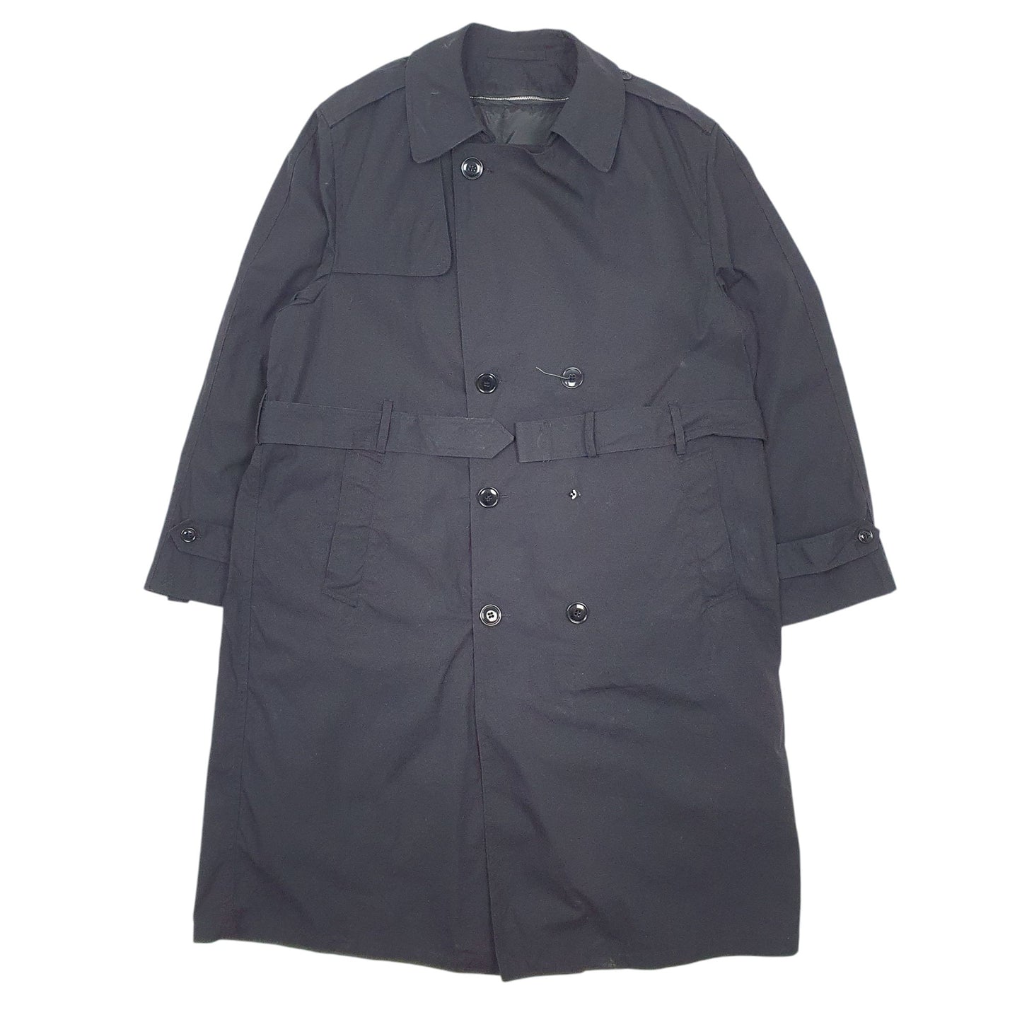 Mens Black DS CP Military Crewneck Coat