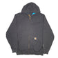 Mens Black Carhartt Workwear Hoodie Full Zip Jumper