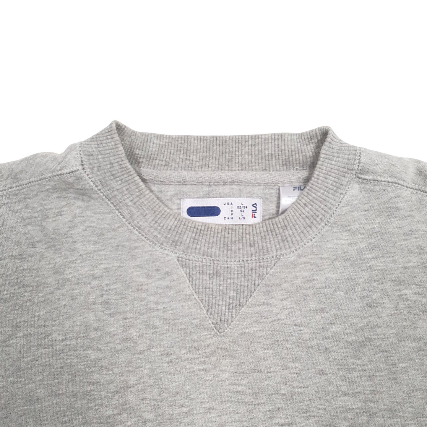Mens Grey Fila  Crewneck Jumper