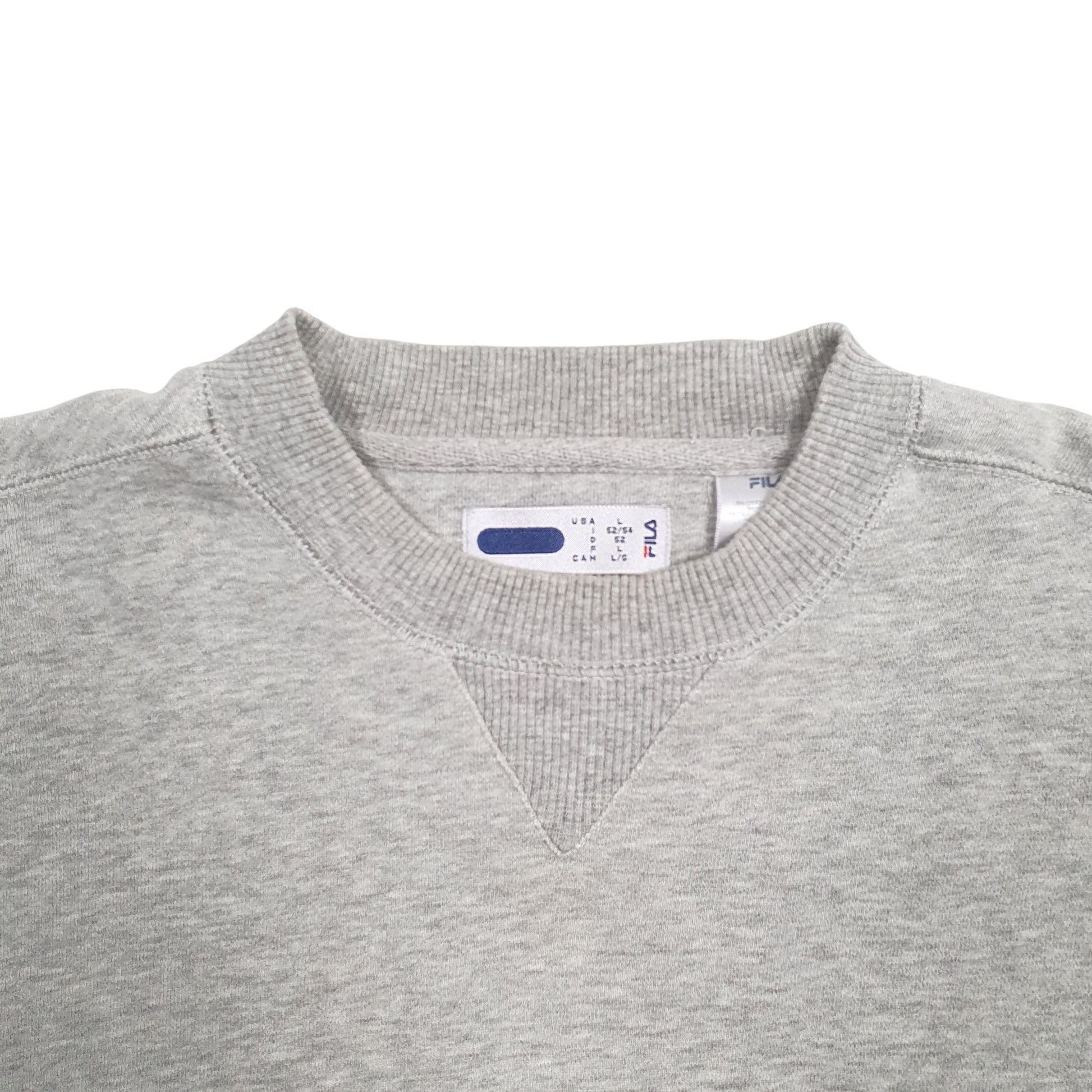 Mens Grey Fila  Crewneck Jumper