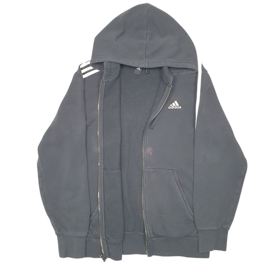 Mens Black Adidas Hoodie Full Zip Jumper