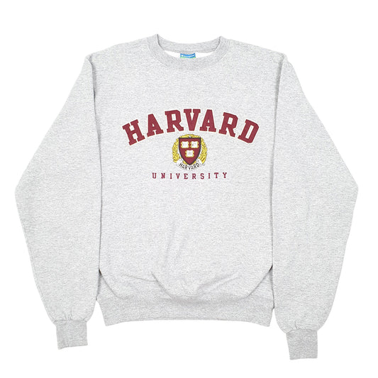 Mens Grey Champion Harvard University USA Spellout Crewneck Jumper