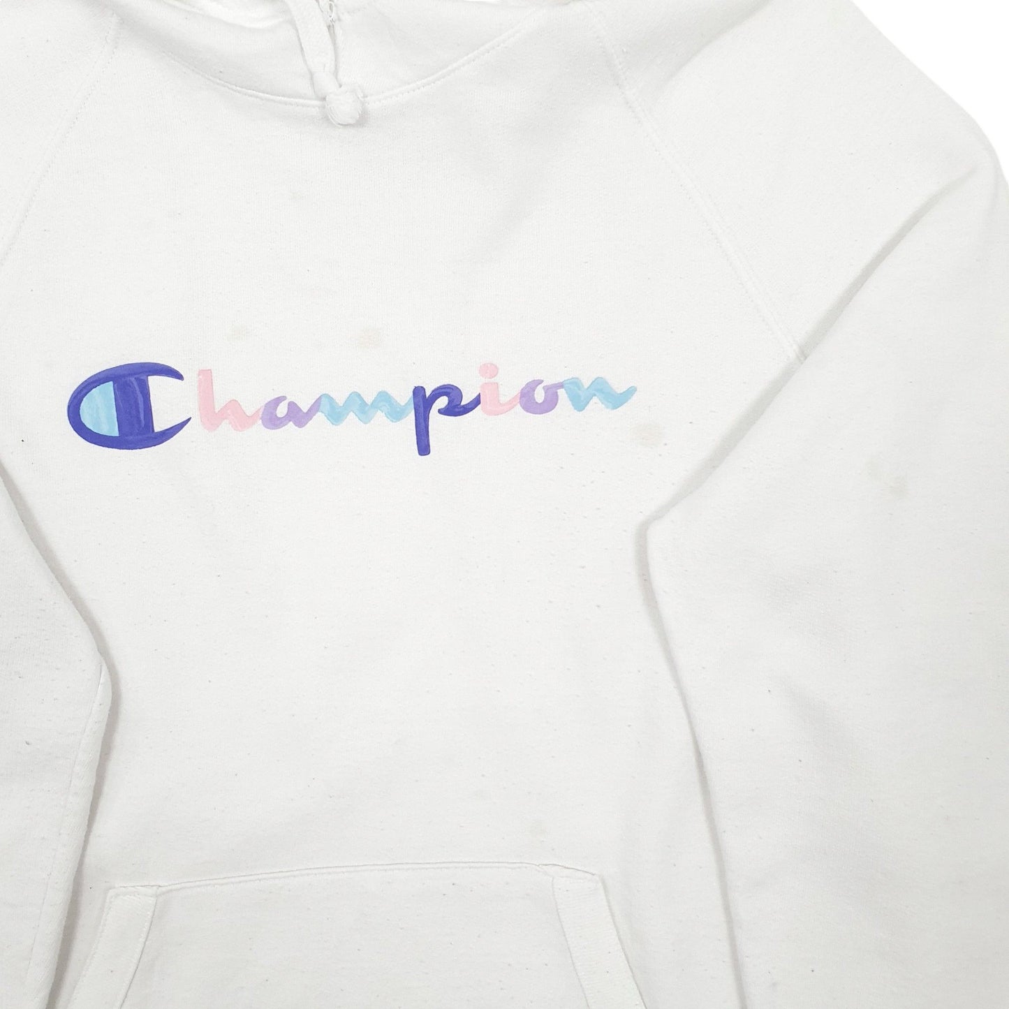 Womens White Champion  Hoodie Jumper