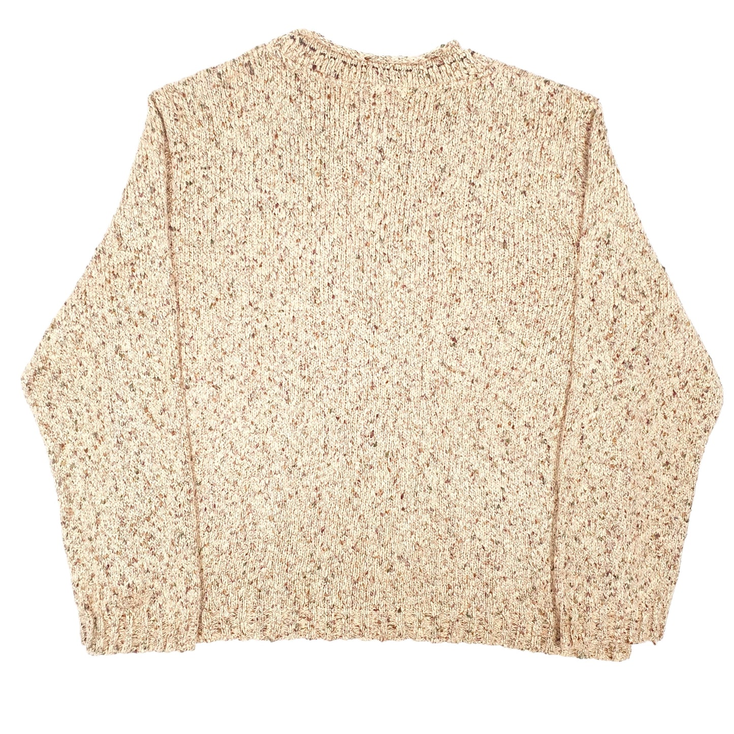 Womens Beige Coldwater Creek Moose Knit Vintage Crewneck Jumper