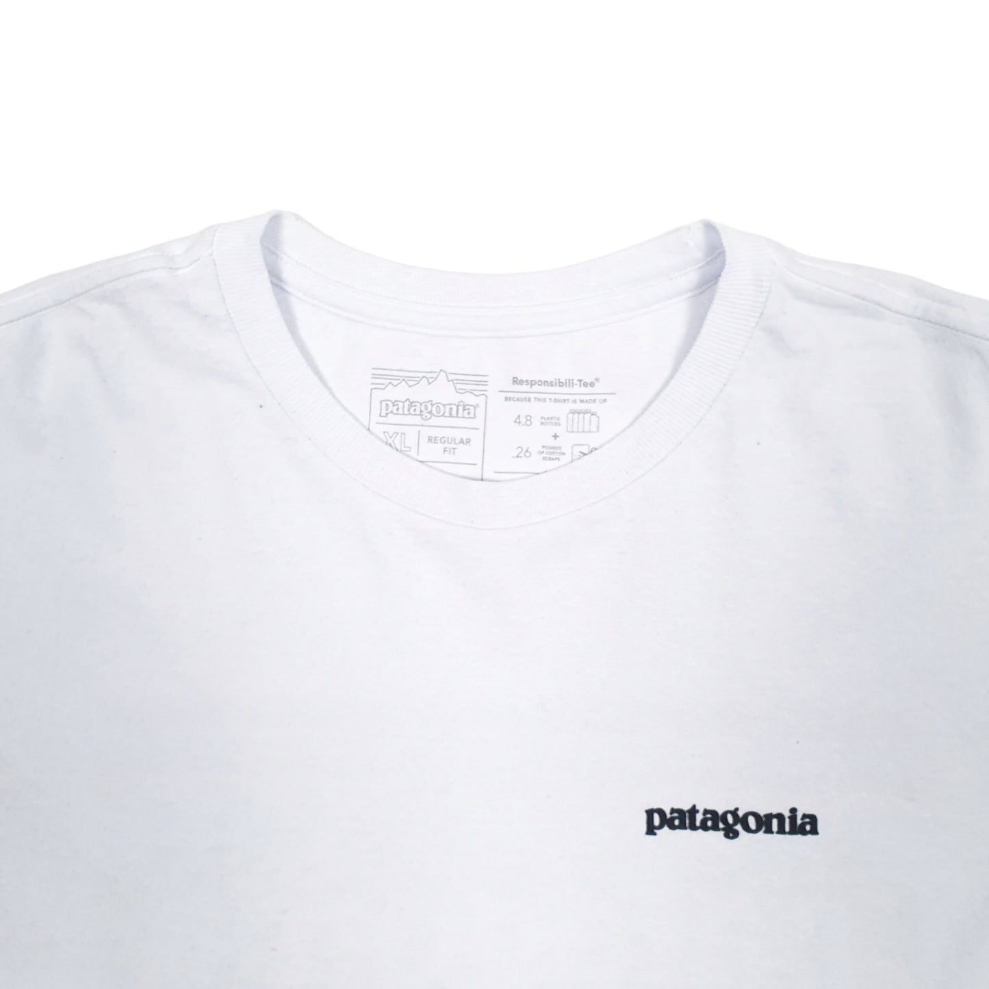 Mens Blue Patagonia Spellout Long Sleeve T Shirt
