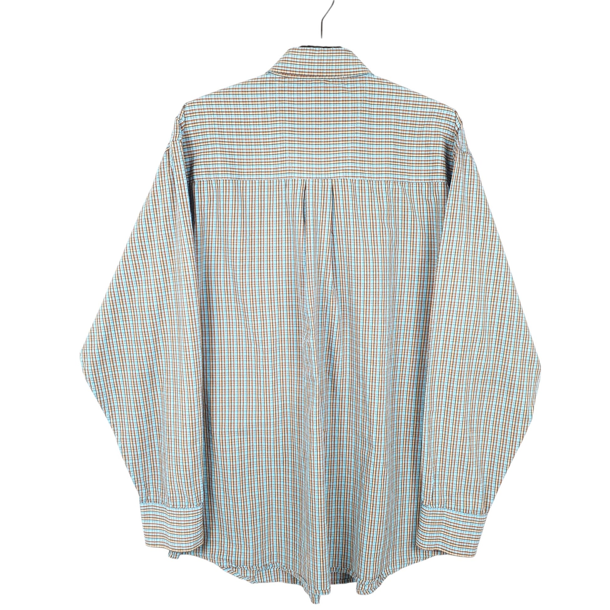 Mens Blue Wrangler  Long Sleeve Shirt