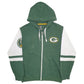 Mens Green Mahestic Green Bay Packers NFL Football Full Zip Jumper