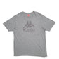 Mens Grey Kappa Spellout Short Sleeve T Shirt