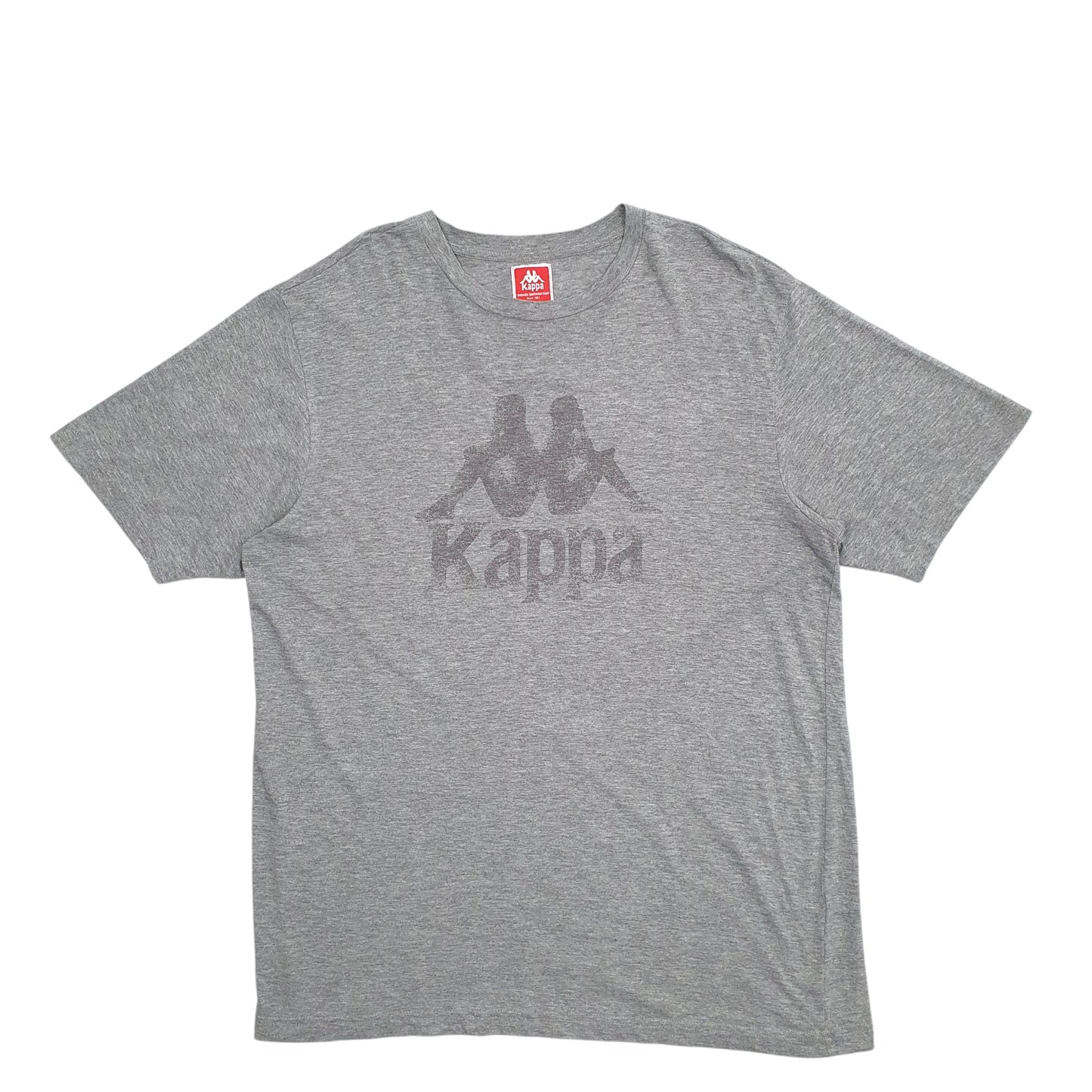 Mens Grey Kappa Spellout Short Sleeve T Shirt