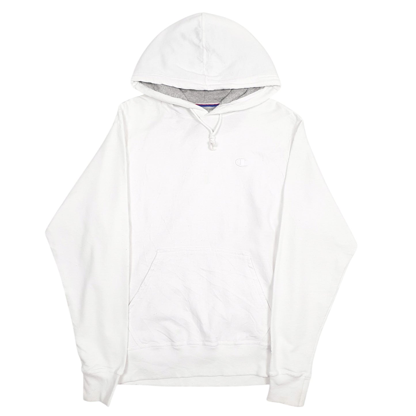 Mens White Champion  Hoodie Jumper