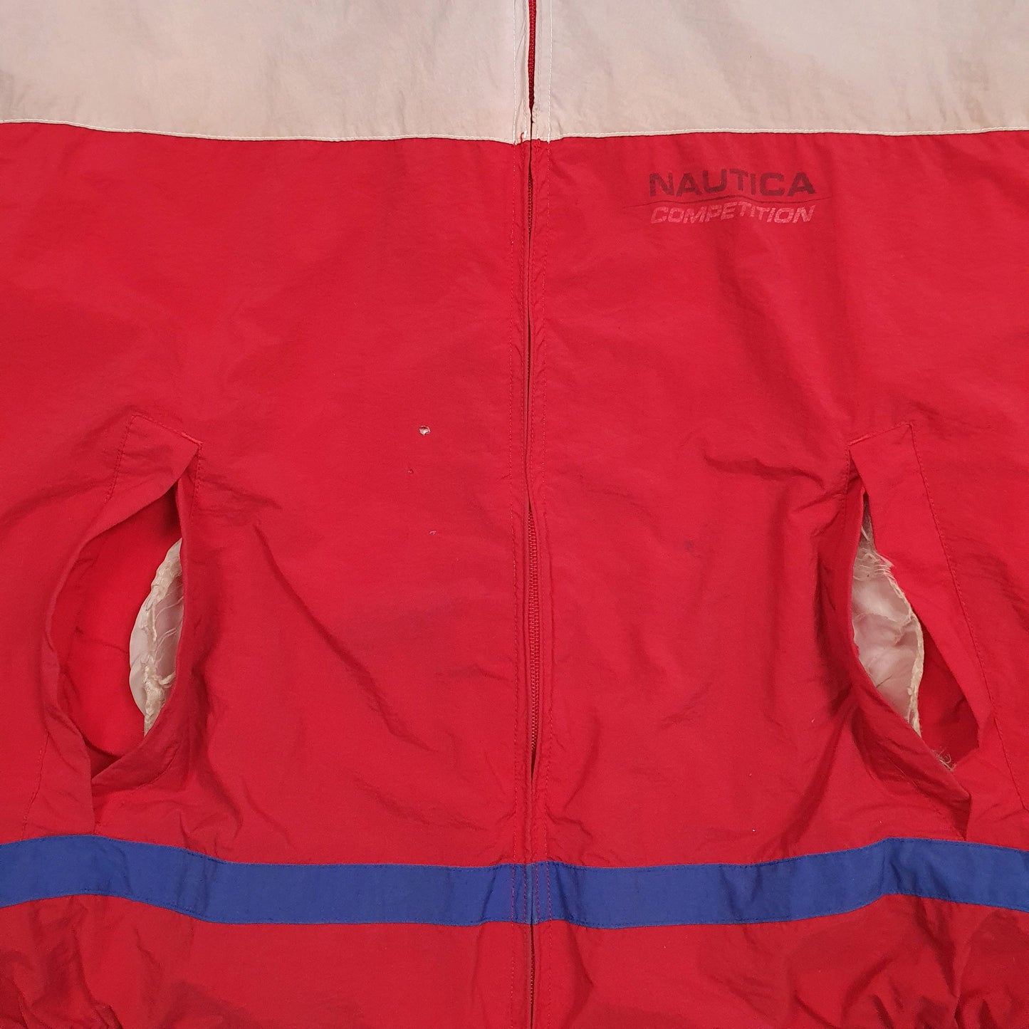 Mens Red Nautica Vintage Competition  Coat