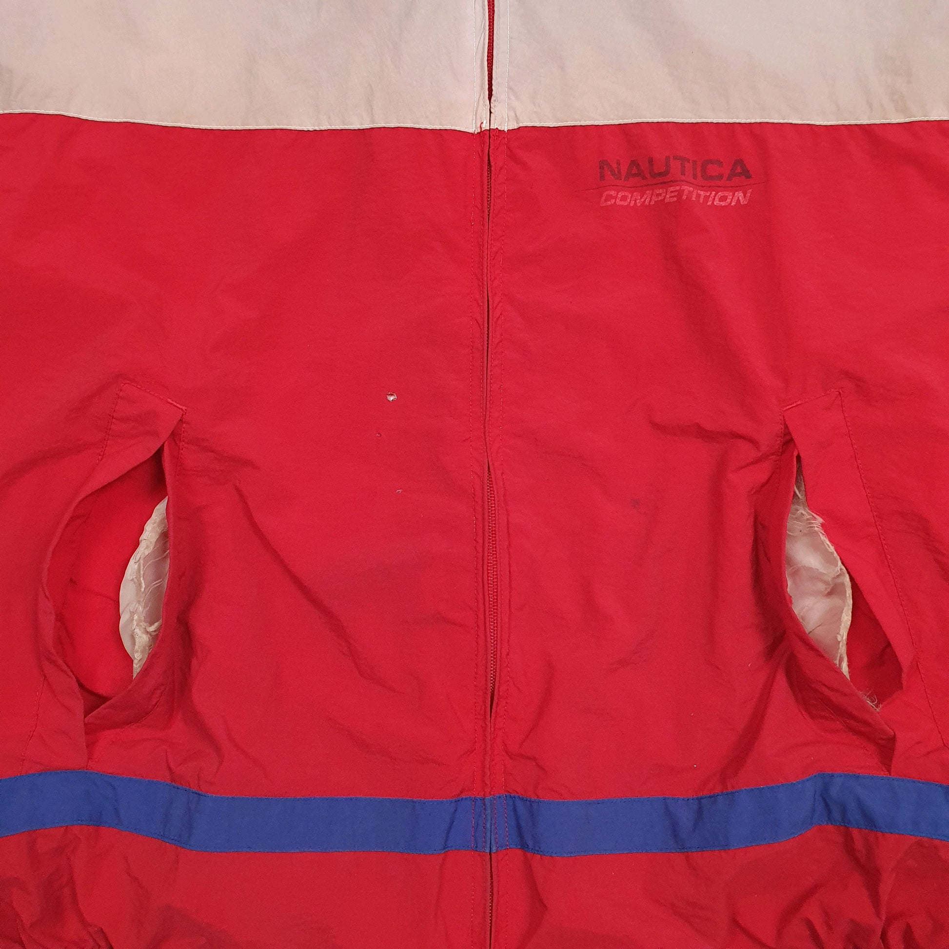 Mens Red Nautica Vintage Competition  Coat