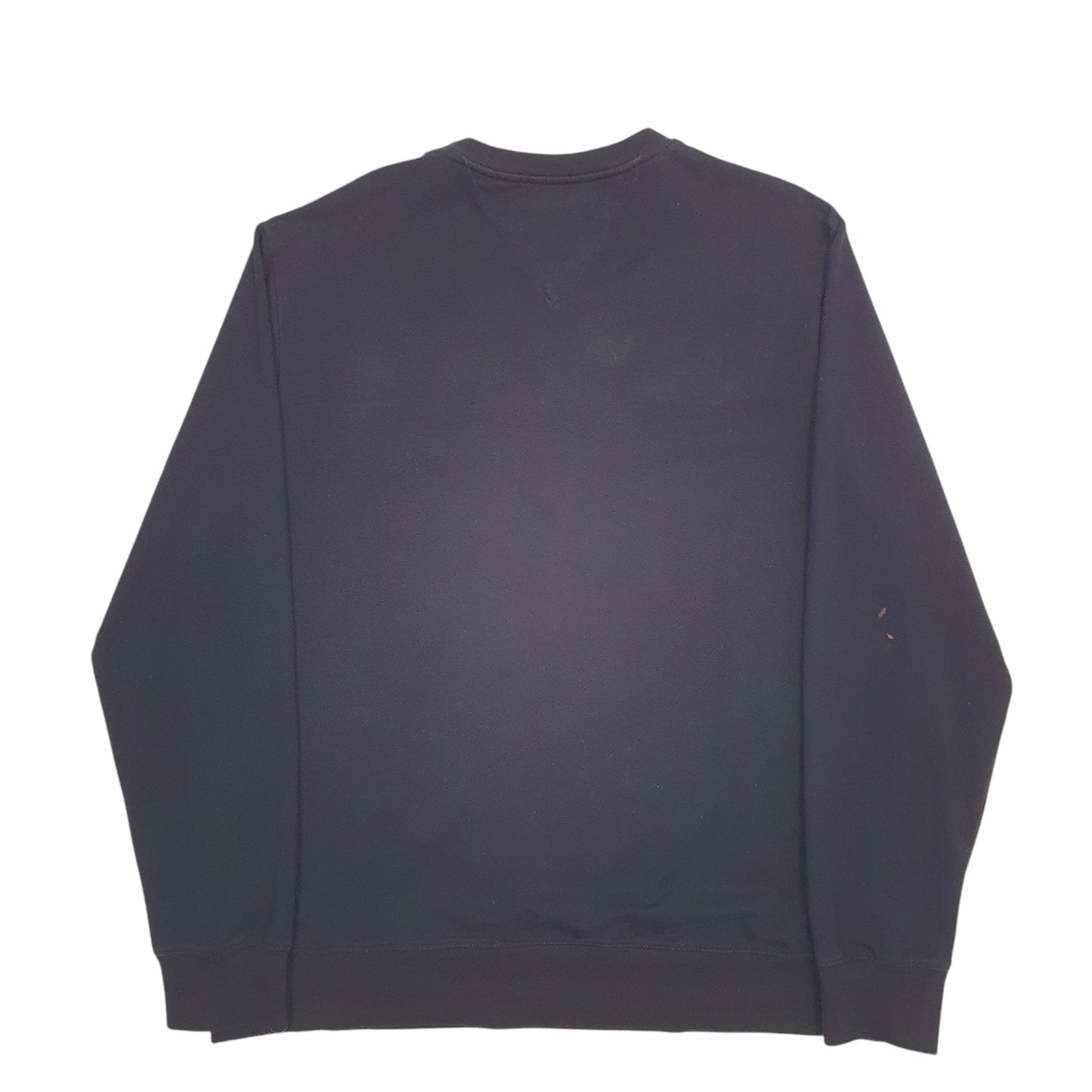 Mens Black Tommy Hilfiger Spellout Crewneck Jumper