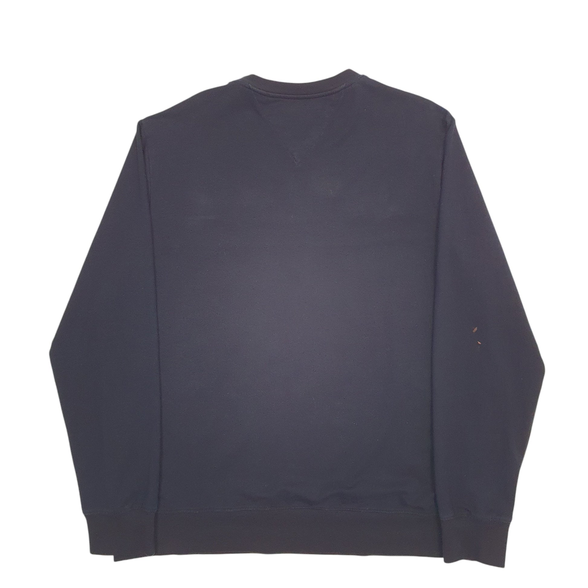 Mens Black Tommy Hilfiger Spellout Crewneck Jumper