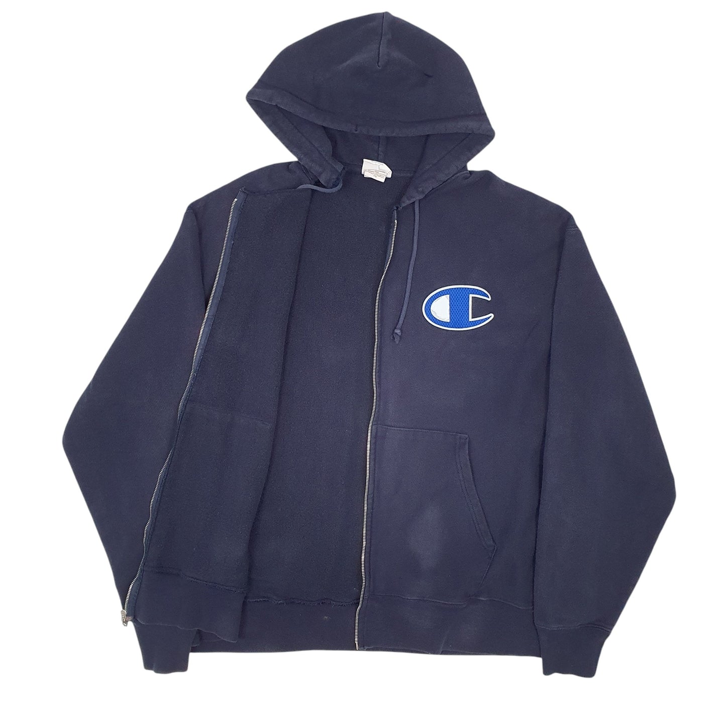 Mens Navy Champion Vintage Reverse-Weave Full Zip Jumper
