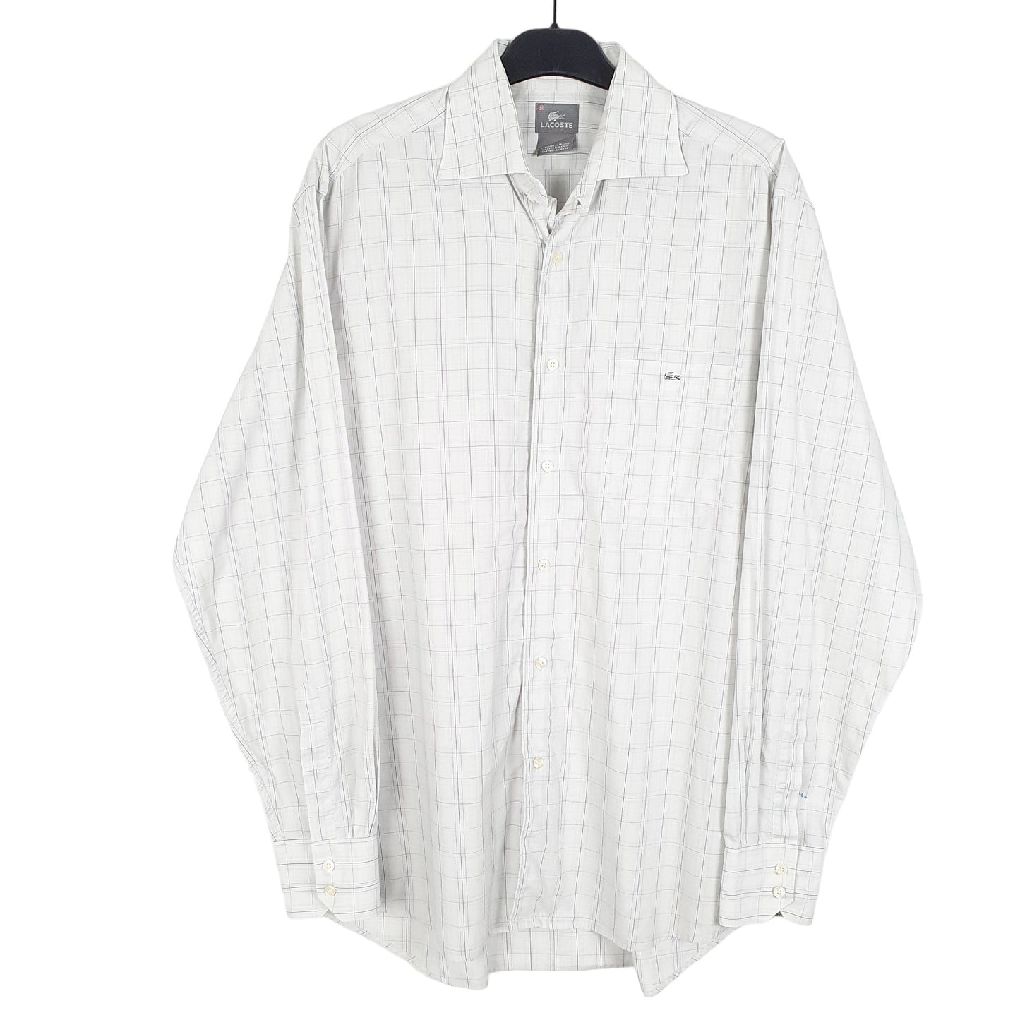 Mens Grey Lacoste  Long Sleeve Shirt