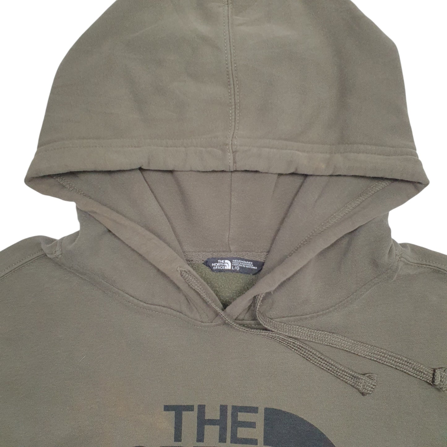 Mens Khaki The North Face Spellout Hoodie Jumper