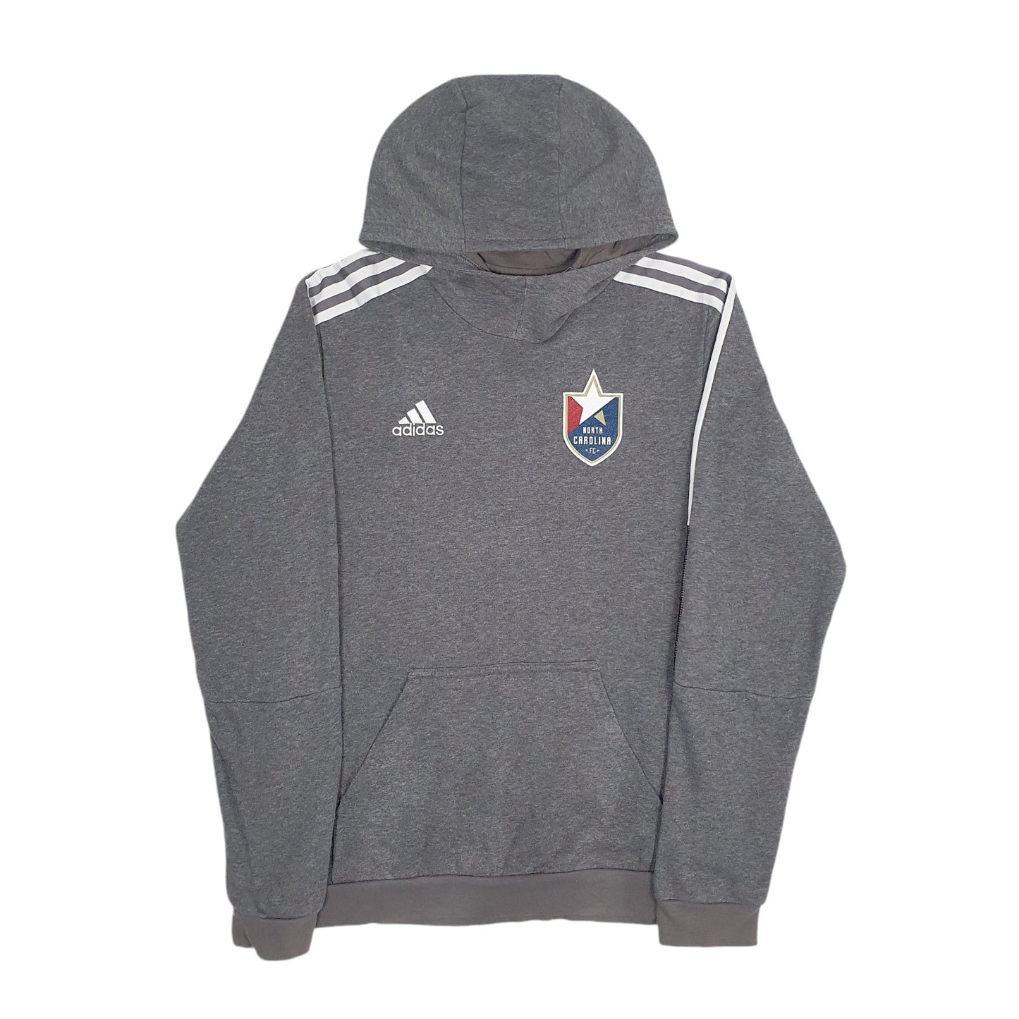 Mens Grey Adidas North Carolina FC Hoodie Jumper