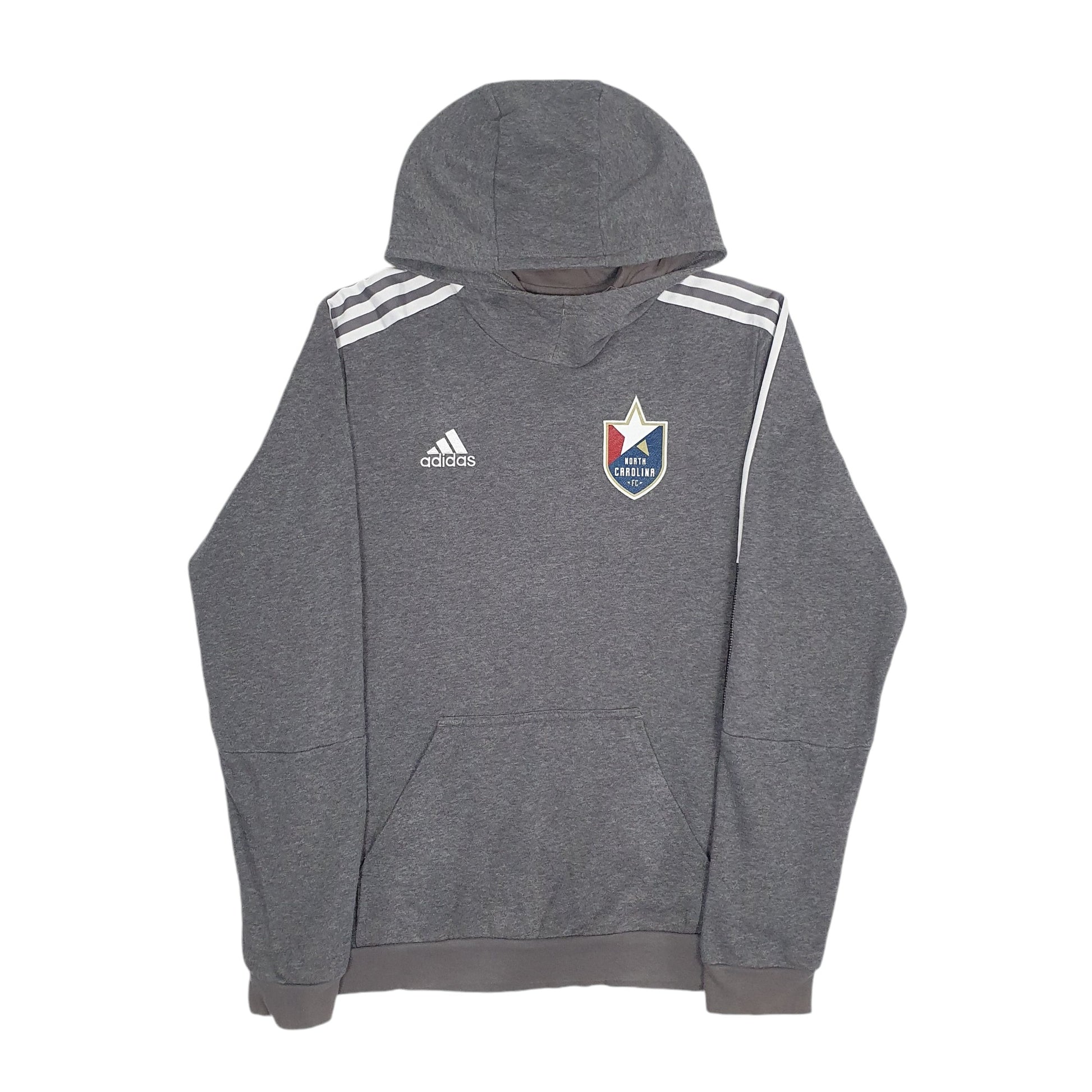 Mens Grey Adidas North Carolina FC Hoodie Jumper