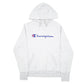 Womens Grey Champion Spellout Script Hoodie Jumper