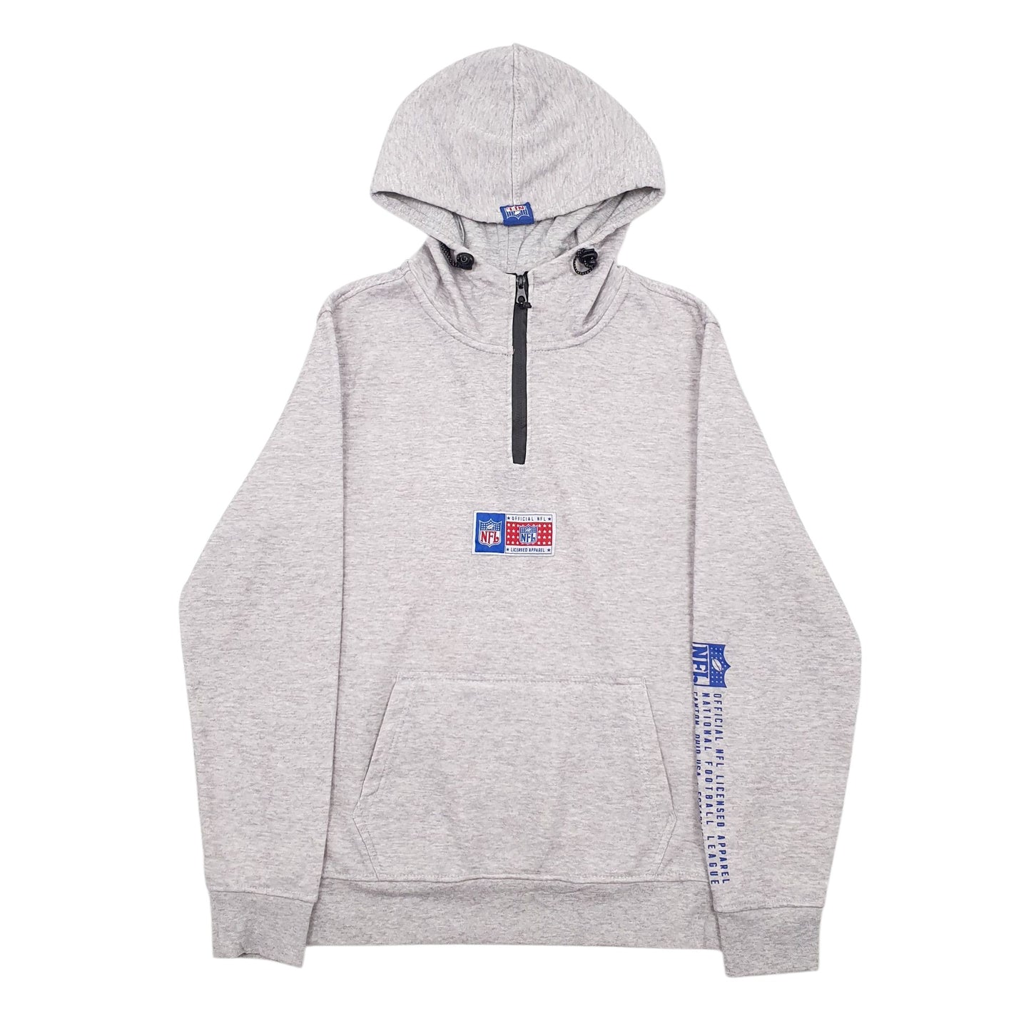 Mens Grey NFL  Quarter Zip Jumper