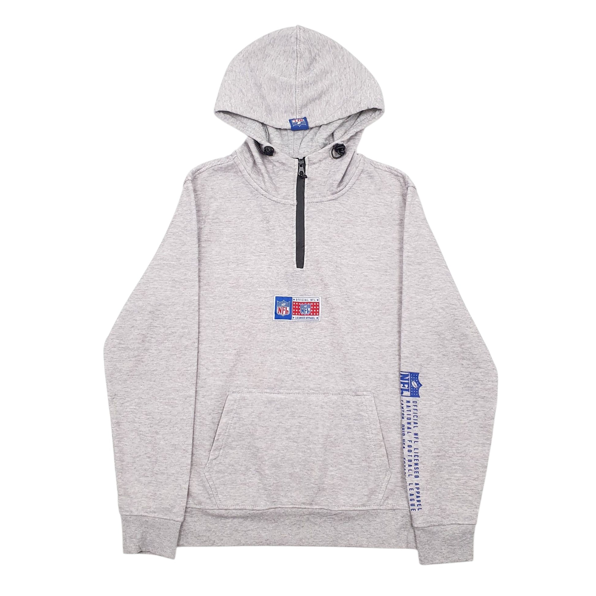 Mens Grey NFL  Quarter Zip Jumper