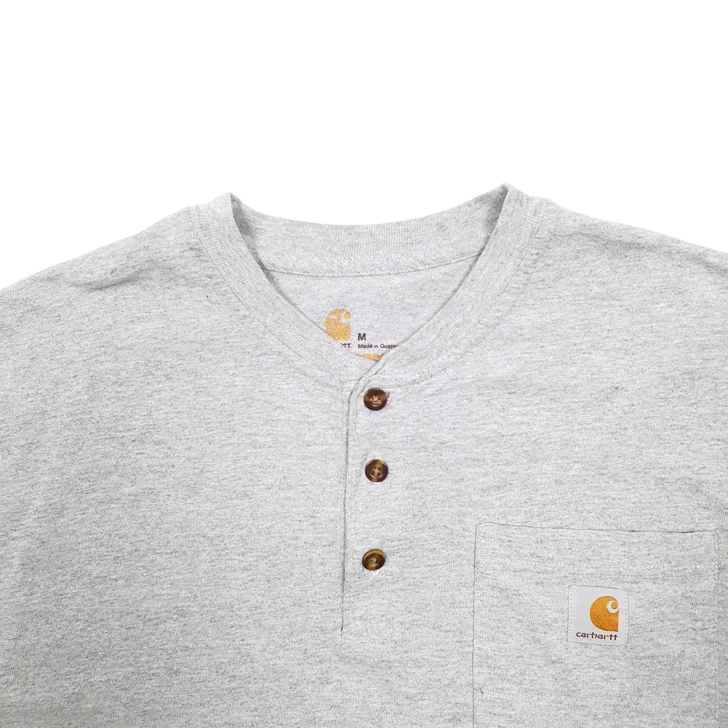 Mens Grey Carhartt Pocket Short Sleeve T Shirt