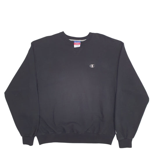 Mens Black Champion  Crewneck Jumper