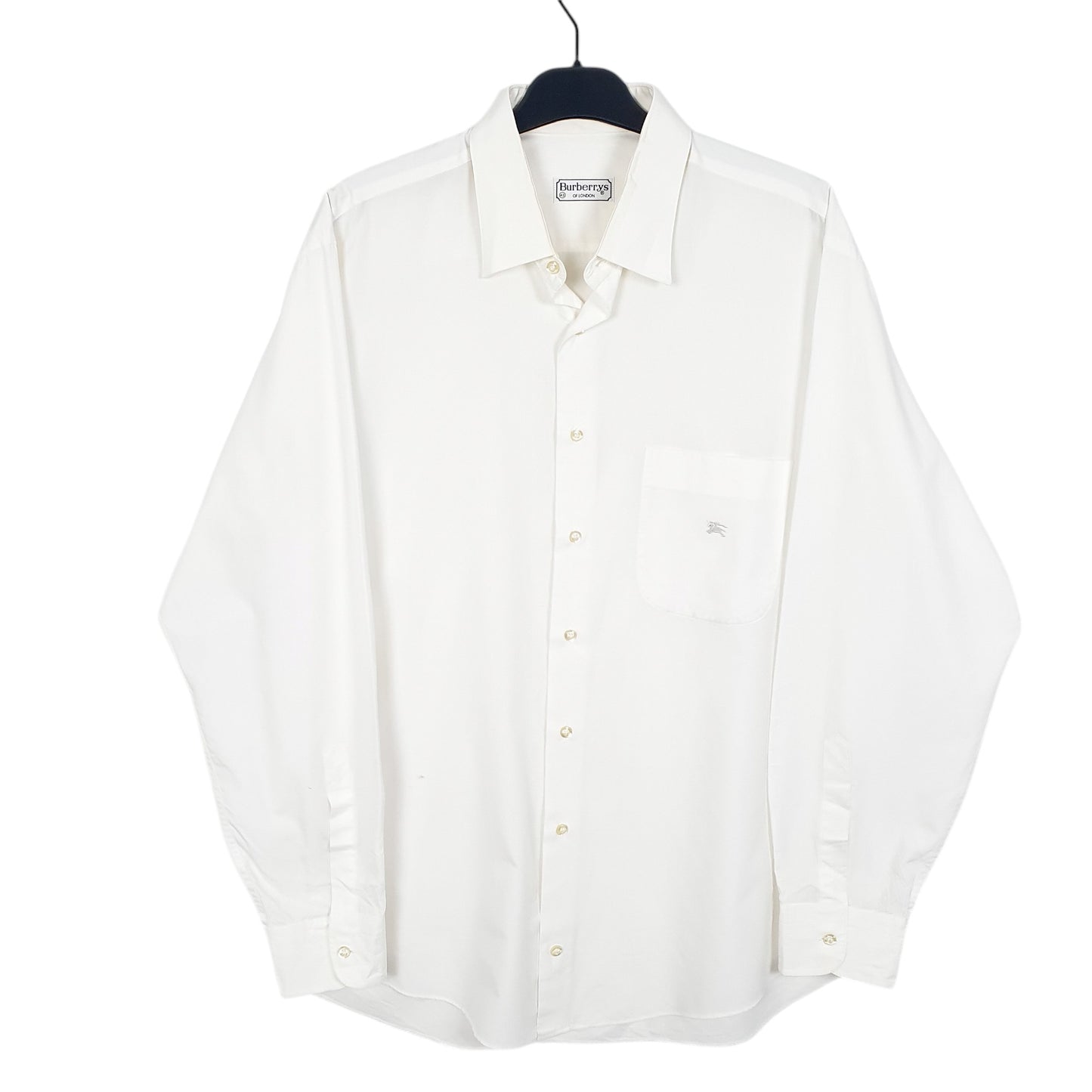 Mens White Burberry London Long Sleeve Shirt