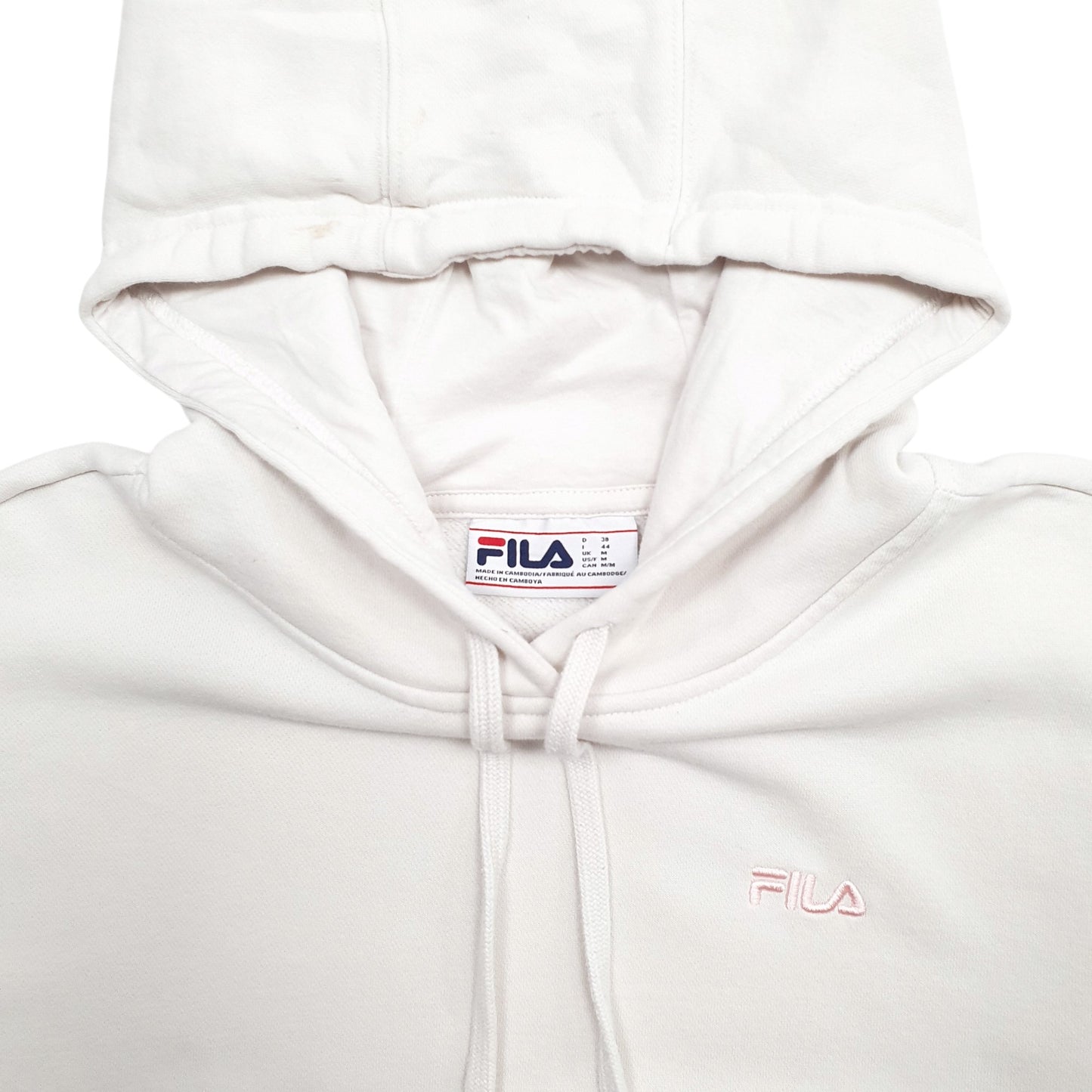 Womens Cream Fila  Hoodie Jumper